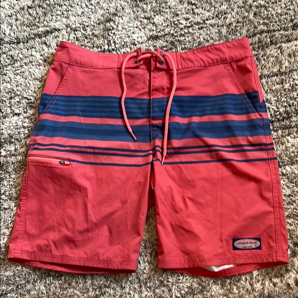 Vineyard Vines Red and Blue Board Shorts Swimwear